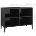 Mueble de TV con patas de metal negro brillante 69,5x30x50 cm