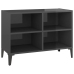 Mueble de TV con patas de metal gris brillante 69,5x30x50 cm