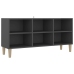 Mueble de TV patas madera maciza gris 103,5x30x50 cm