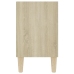 Mueble de TV patas de madera maciza roble Sonoma 103,5x30x50 cm