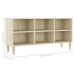 Mueble de TV patas de madera maciza roble Sonoma 103,5x30x50 cm