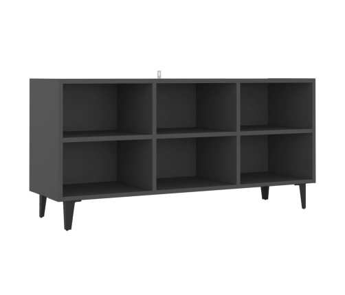 Mueble de TV con patas de metal gris 103,5x30x50 cm