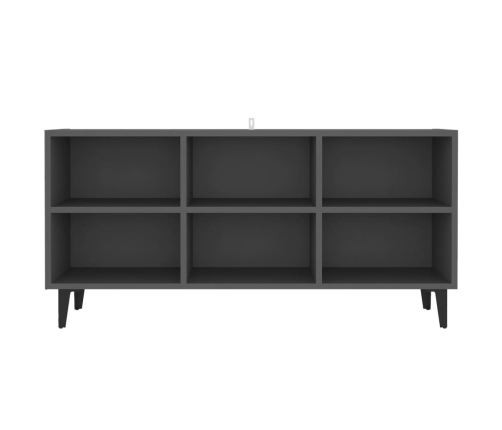 Mueble de TV con patas de metal gris 103,5x30x50 cm