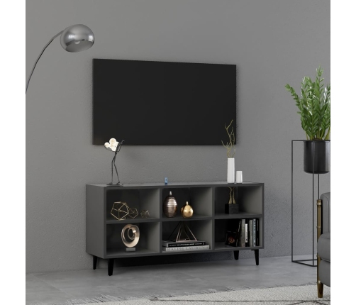 Mueble de TV con patas de metal gris 103,5x30x50 cm