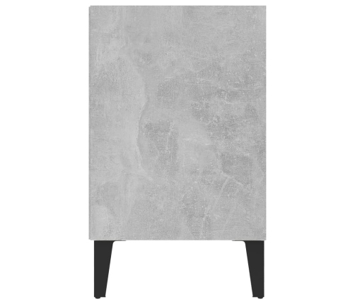 vidaXL Mueble de TV con patas metal gris hormigón 103,5x30x50 cm