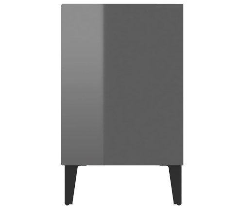 Mueble de TV con patas de metal gris brillante 103,5x30x50 cm