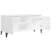 Mueble de TV con patas de metal blanco 103,5x35x50 cm