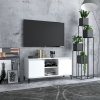 Mueble de TV con patas de metal blanco 103,5x35x50 cm