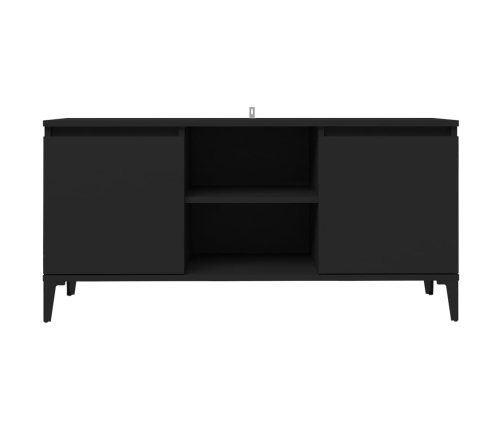 Mueble de TV con patas de metal negro 103,5x35x50 cm