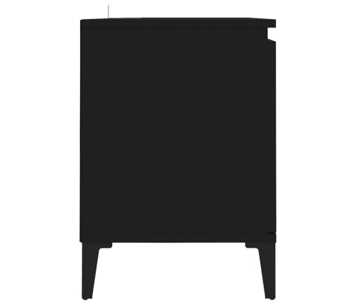 Mueble de TV con patas de metal negro 103,5x35x50 cm