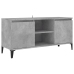 Mueble de TV con patas metal gris hormigón 103,5x35x50 cm