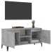 Mueble de TV con patas metal gris hormigón 103,5x35x50 cm