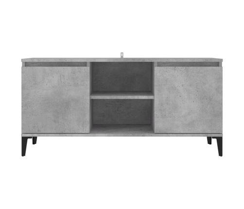 Mueble de TV con patas metal gris hormigón 103,5x35x50 cm