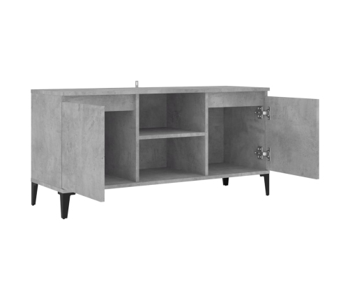 Mueble de TV con patas metal gris hormigón 103,5x35x50 cm