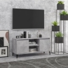 Mueble de TV con patas metal gris hormigón 103,5x35x50 cm