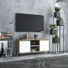 Mueble de TV con patas metal blanco roble Sonoma 103,5x35x50 cm