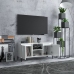 Mueble de TV con patas de metal blanco brillante 103,5x35x50 cm