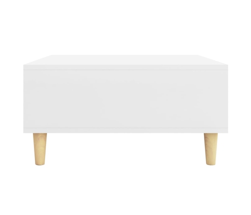 Mesa de centro madera contrachapada blanco 60x60x30 cm