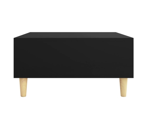 Mesa de centro madera contrachapada negro 60x60x30 cm