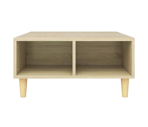 Mesa de centro madera contrachapada roble Sonoma 60x60x30 cm