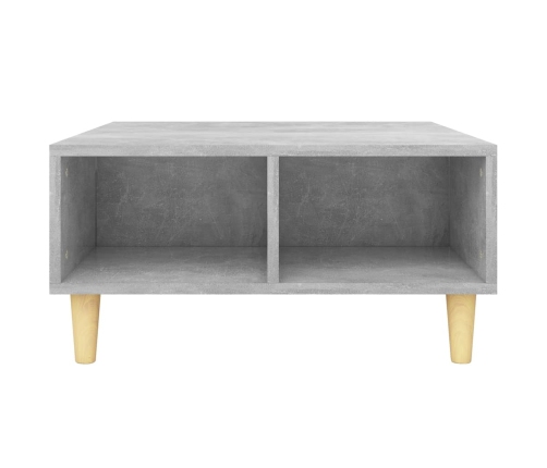 Mesa de centro madera contrachapada gris hormigón 60x60x30 cm