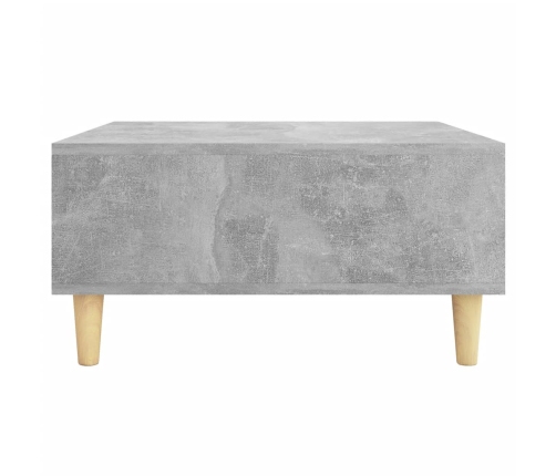 Mesa de centro madera contrachapada gris hormigón 60x60x30 cm