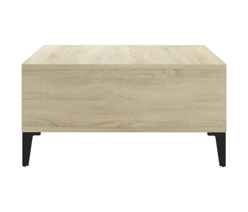 vidaXL Mesa de centro madera contrachapada roble Sonoma 60x60x30 cm