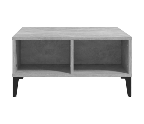 Mesa de centro madera contrachapada gris hormigón 60x60x30 cm