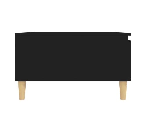 Mesa de centro madera contrachapada negro 90x60x35 cm