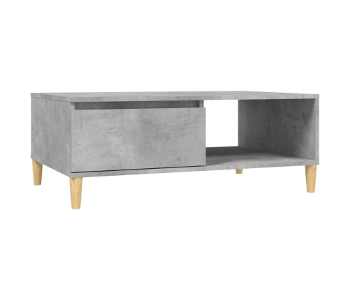 Mesa de centro madera contrachapada gris hormigón 90x60x35 cm