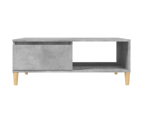 Mesa de centro madera contrachapada gris hormigón 90x60x35 cm