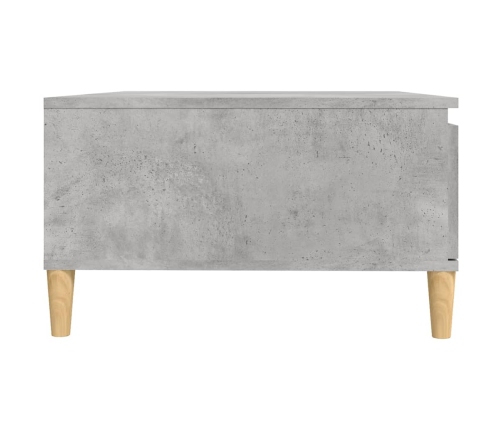 Mesa de centro madera contrachapada gris hormigón 90x60x35 cm