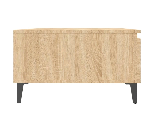 vidaXL Mesa de centro madera contrachapada color roble 90x60x35 cm