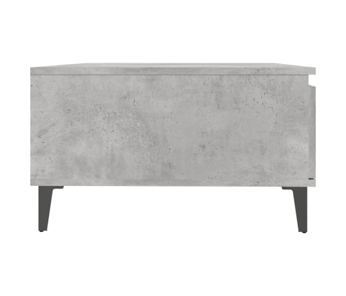 Mesa de centro madera contrachapada gris hormigón 90x60x35 cm