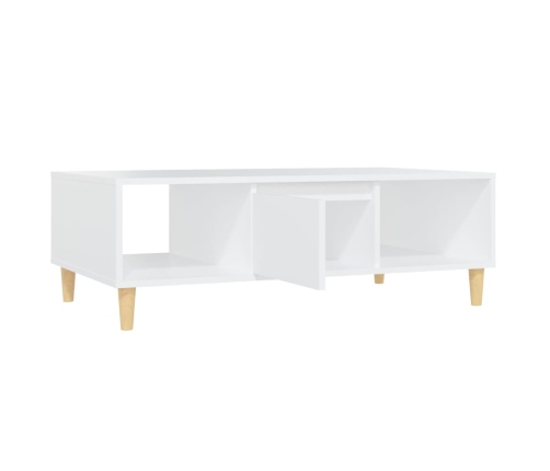 vidaXL Mesa de centro madera contrachapada blanco 103,5x60x35cm