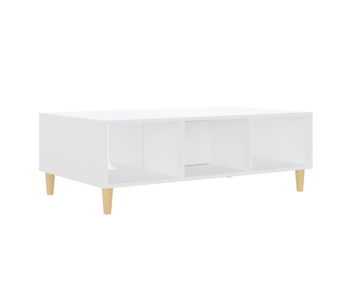 vidaXL Mesa de centro madera contrachapada blanco 103,5x60x35cm