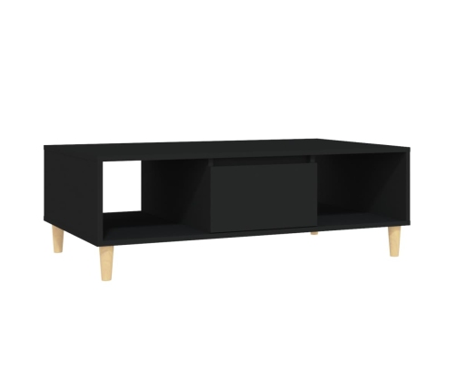 vidaXL Mesa de centro madera contrachapada negro 103,5x60x35 cm