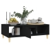 vidaXL Mesa de centro madera contrachapada negro 103,5x60x35 cm