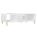 vidaXL Mesa de centro madera contrachapada blanco brillo 103,5x60x35cm