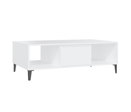 Mesa de centro madera contrachapada blanco 103,5x60x35 cm