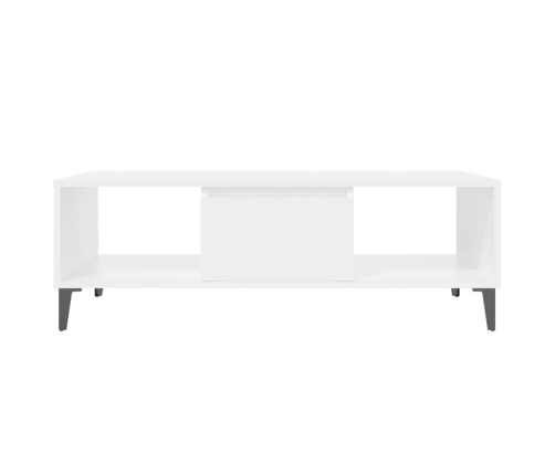 Mesa de centro madera contrachapada blanco 103,5x60x35 cm