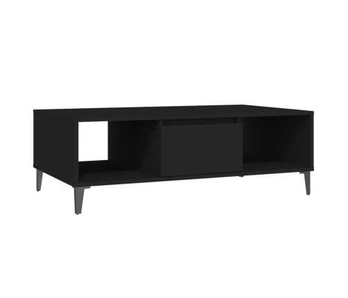 Mesa de centro madera contrachapada negro 103,5x60x35 cm