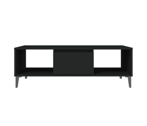 Mesa de centro madera contrachapada negro 103,5x60x35 cm