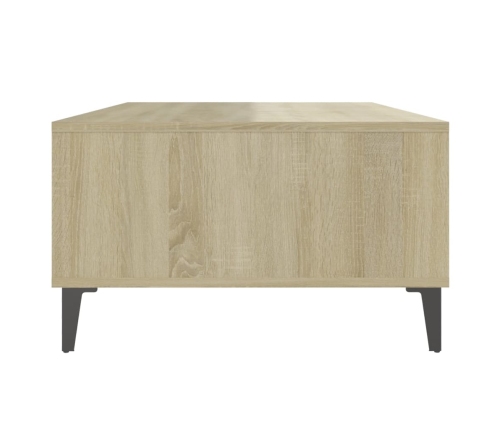 vidaXL Mesa de centro madera contrachapada color roble 103,5x60x35 cm