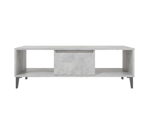 vidaXL Mesa centro madera contrachapada gris hormigón 103,5x60x35 cm