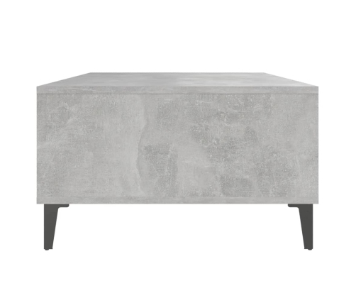 vidaXL Mesa centro madera contrachapada gris hormigón 103,5x60x35 cm