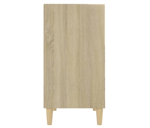 Aparador madera contrachapada blanco y roble Sonoma 57x35x70 cm