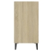 Aparador madera contrachapada blanco y roble Sonoma 57x35x70 cm