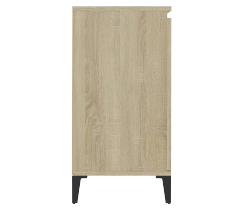 Aparador de madera contrachapada color roble Sonoma 60x35x70 cm