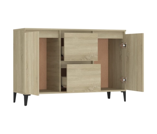 Aparador madera contrachapada color roble Sonoma 104x35x70 cm